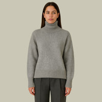 Relaxed Fit Turtleneck Sweater for Women