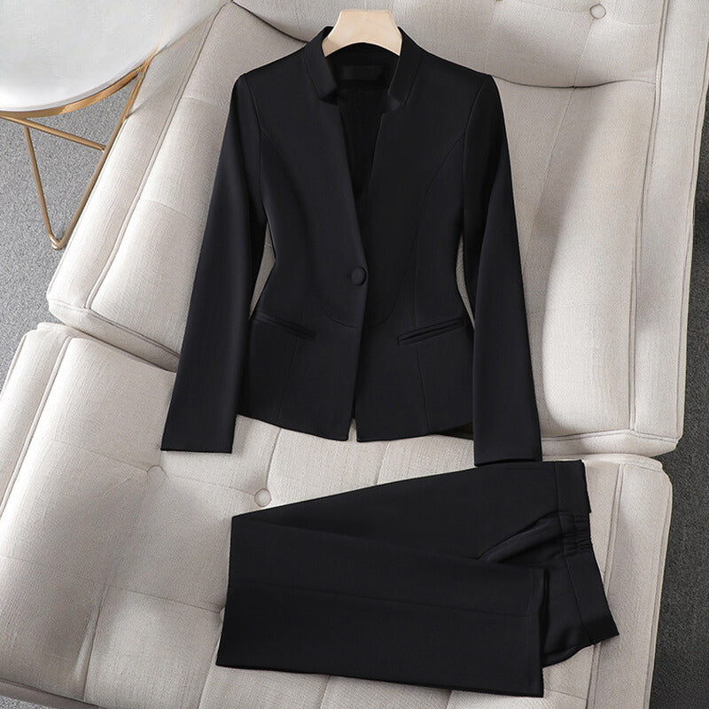 Women’s Tailored Blazer & Pants Suit Set – Elegant Office Two-Piece Outfit