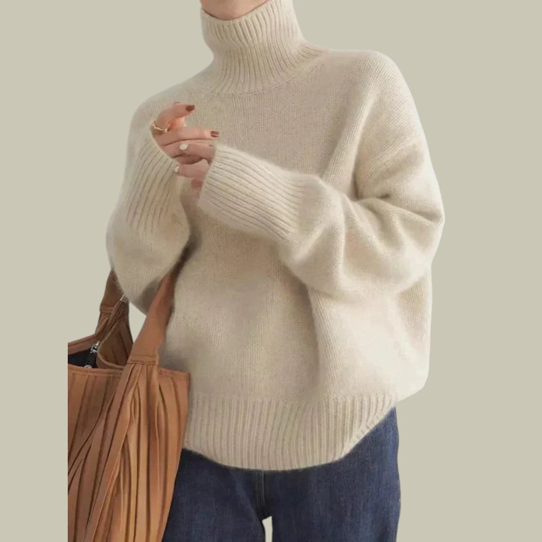 Relaxed Fit Turtleneck Sweater for Women