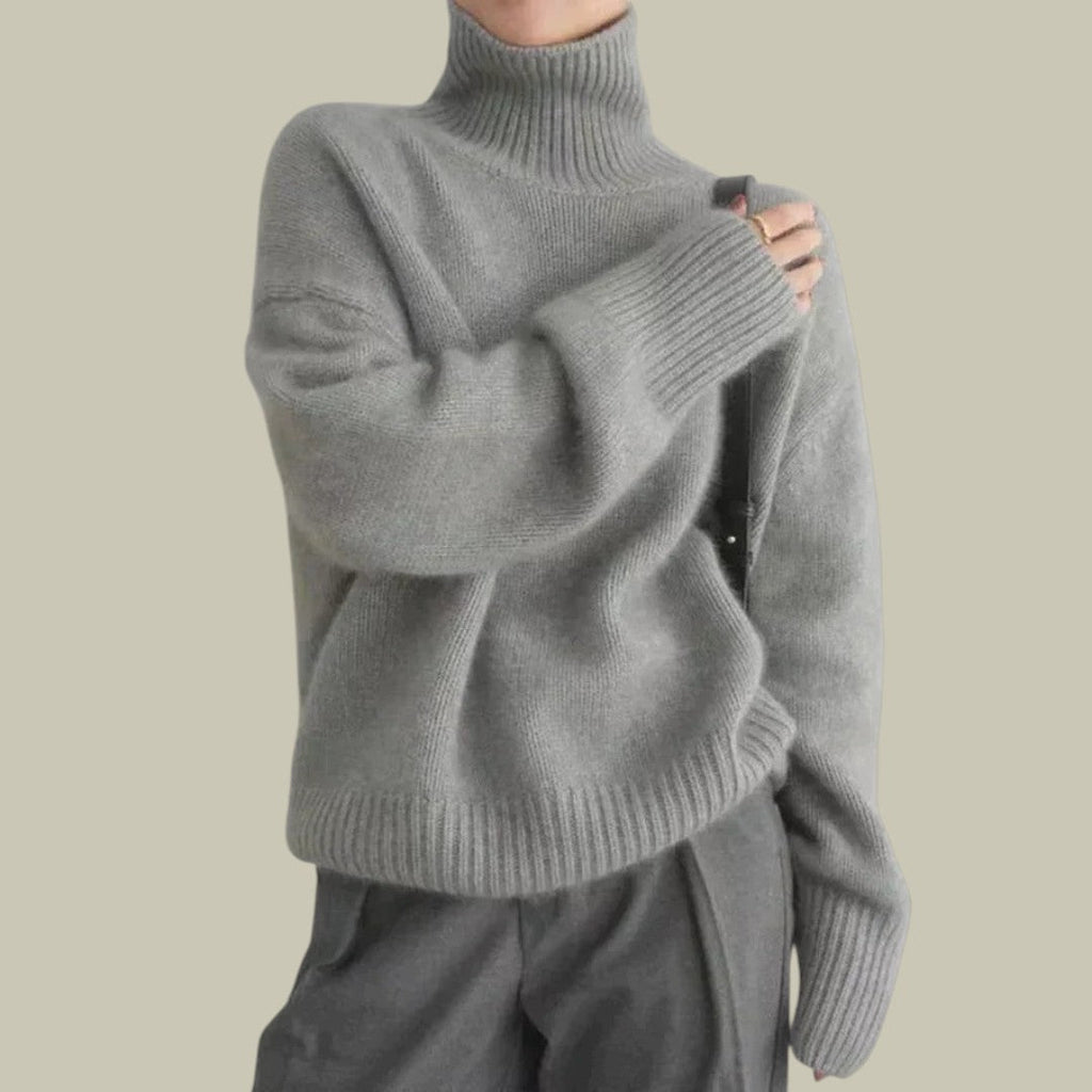 Relaxed Fit Turtleneck Sweater for Women