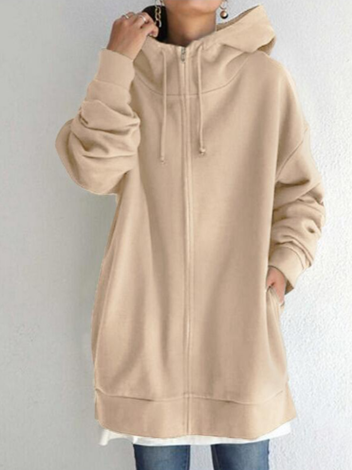 Hooded Zip Sweater for Women – Lightweight Casual Layer for Spring Wear