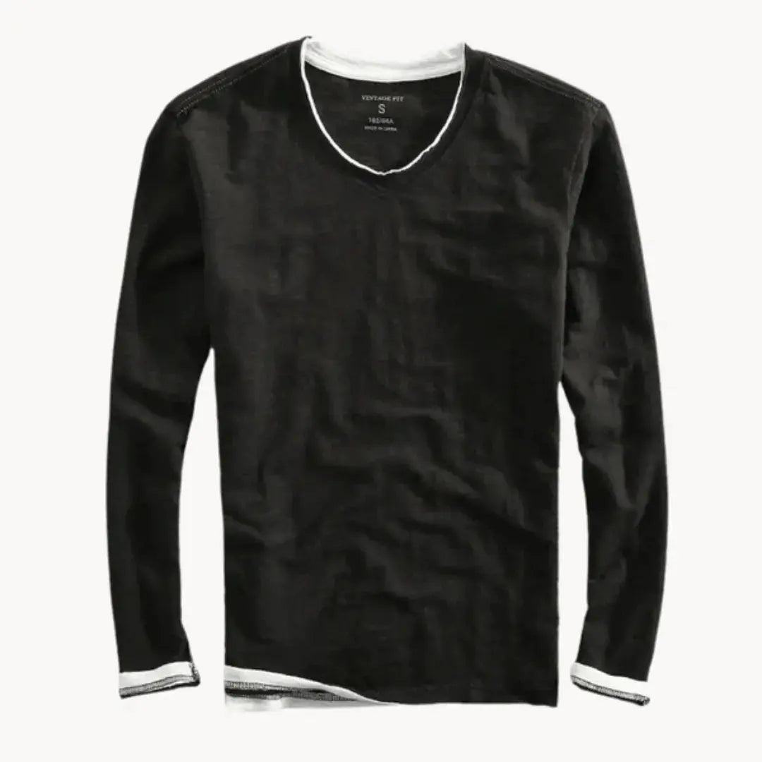 Corvino | Men’s Contrast-Trim Cotton Shirt