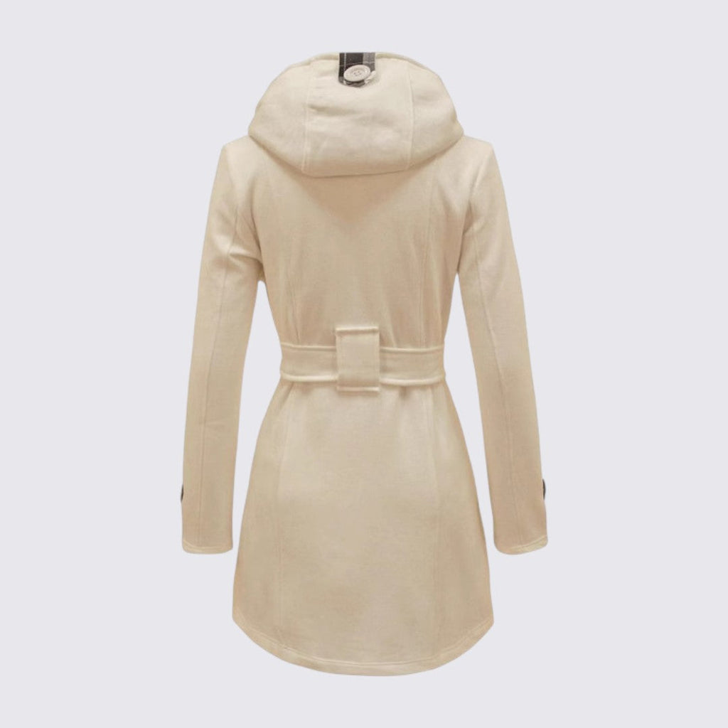 Hooded Belted Coat for Women