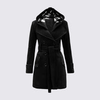 Hooded Belted Coat for Women
