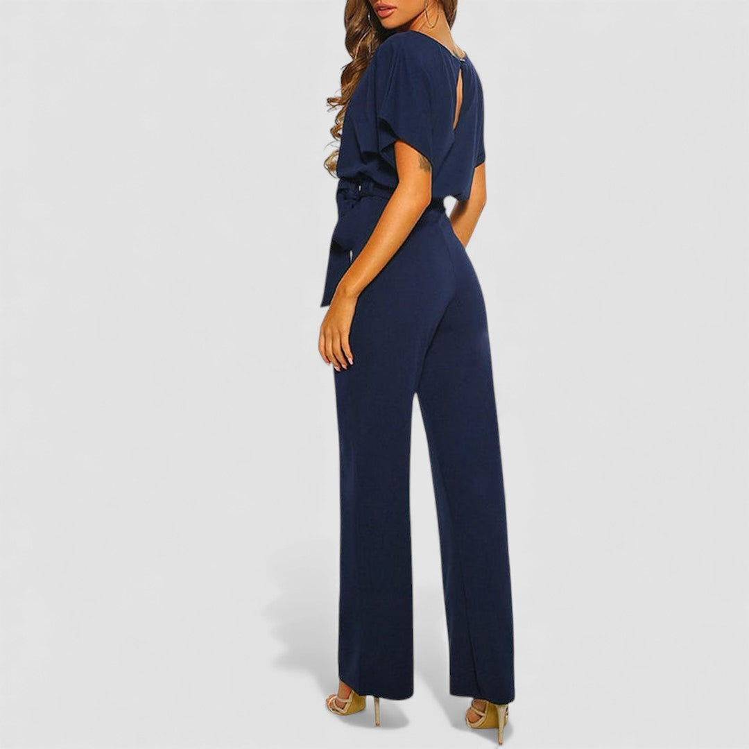 Belted Wide Leg Jumpsuit for Women