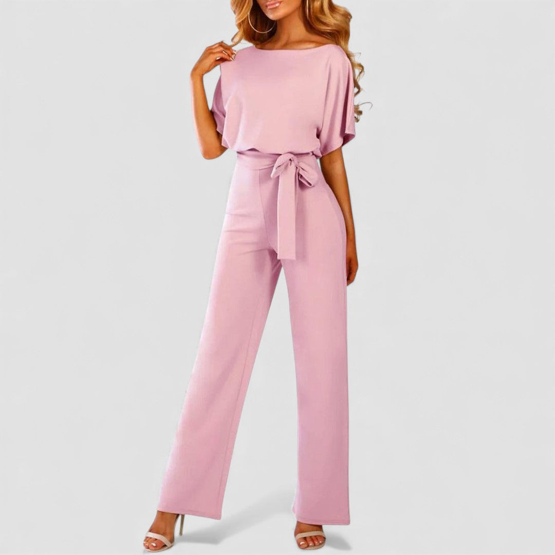 Belted Wide Leg Jumpsuit for Women