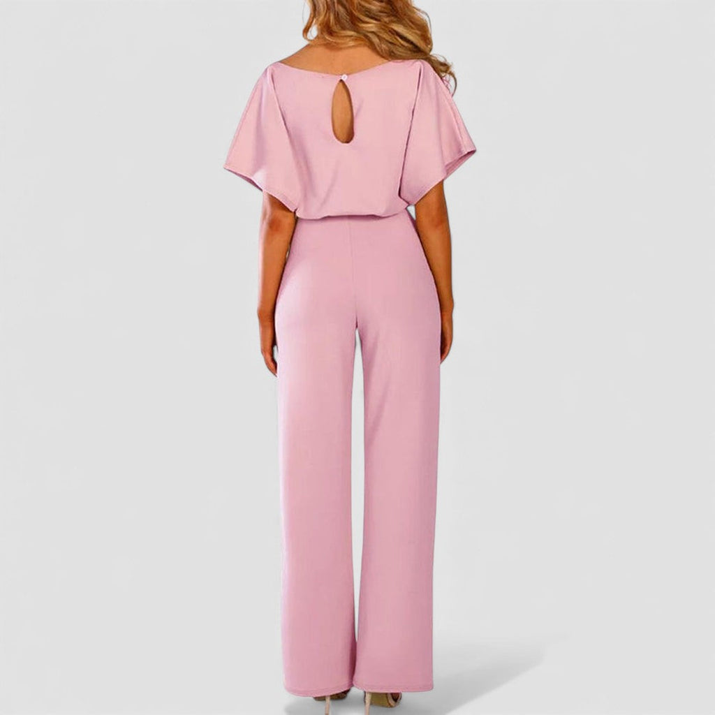 Belted Wide Leg Jumpsuit for Women
