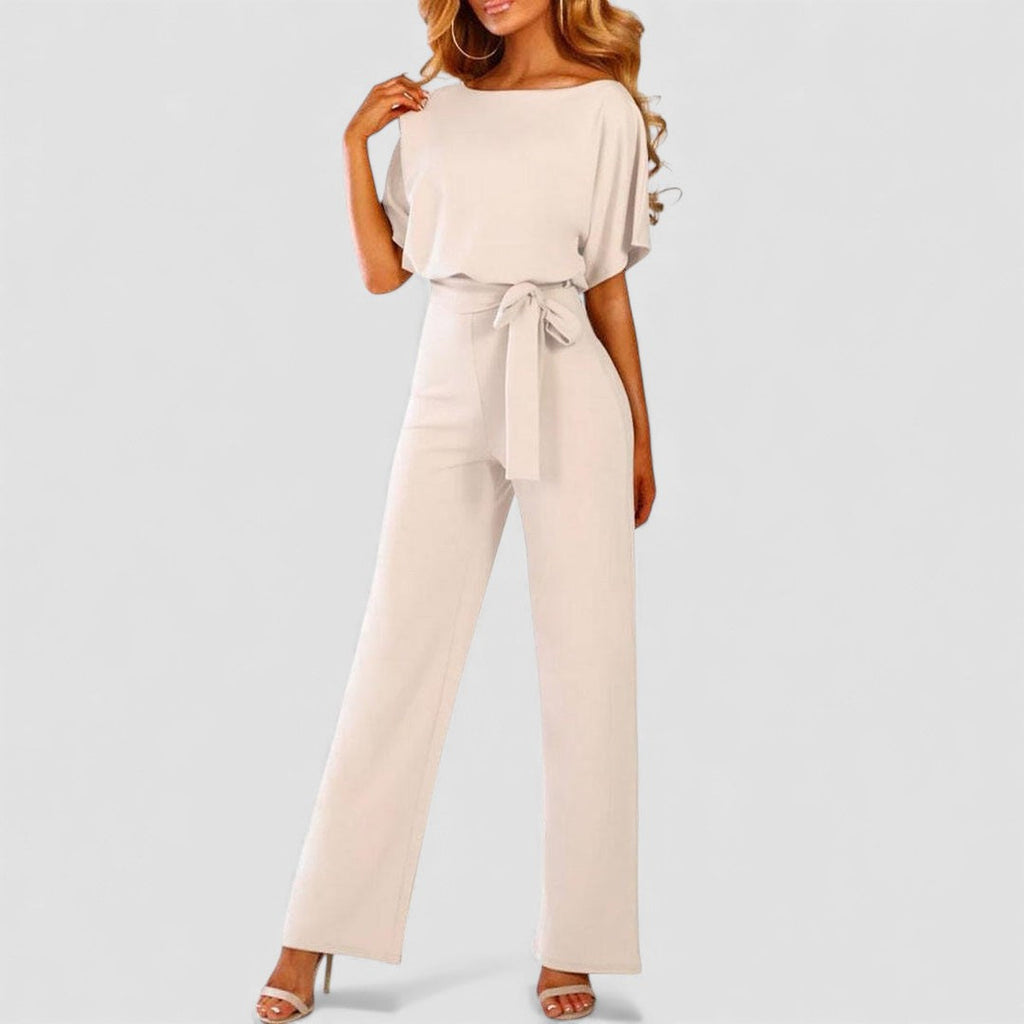 Belted Wide Leg Jumpsuit for Women
