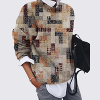 Printed Crew Neck Sweater for Women