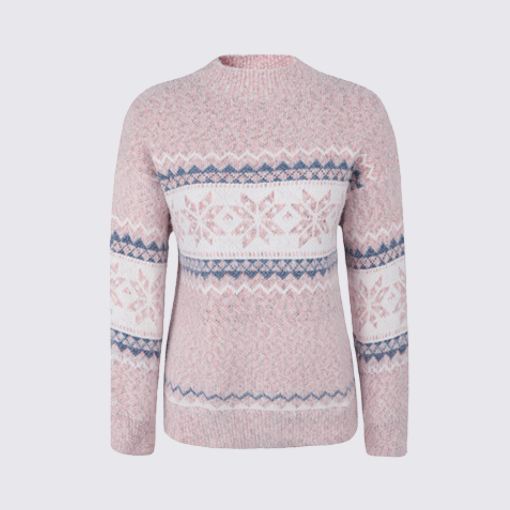 Fair Isle Mock Neck Sweater for Women
