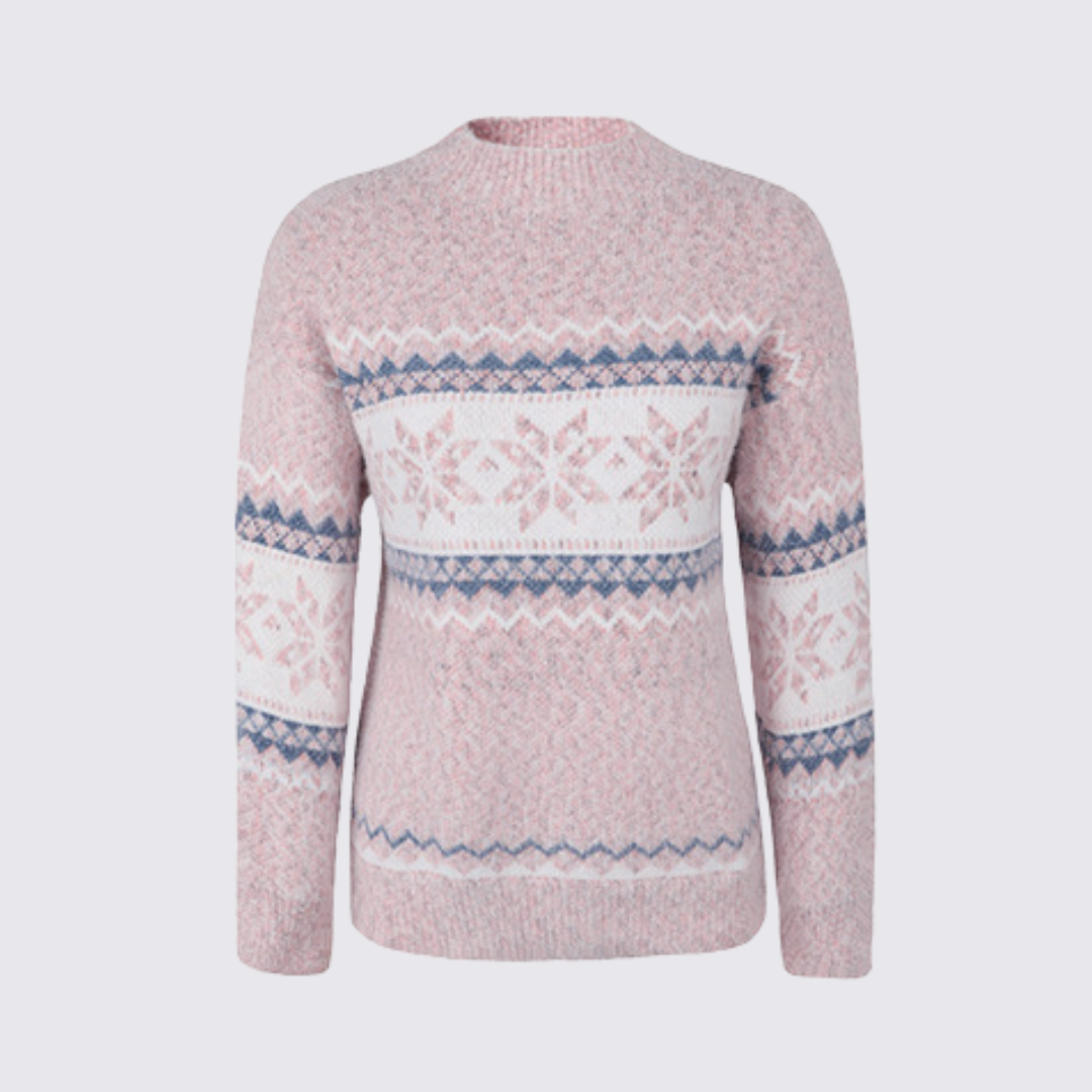 Fair Isle Mock Neck Sweater for Women