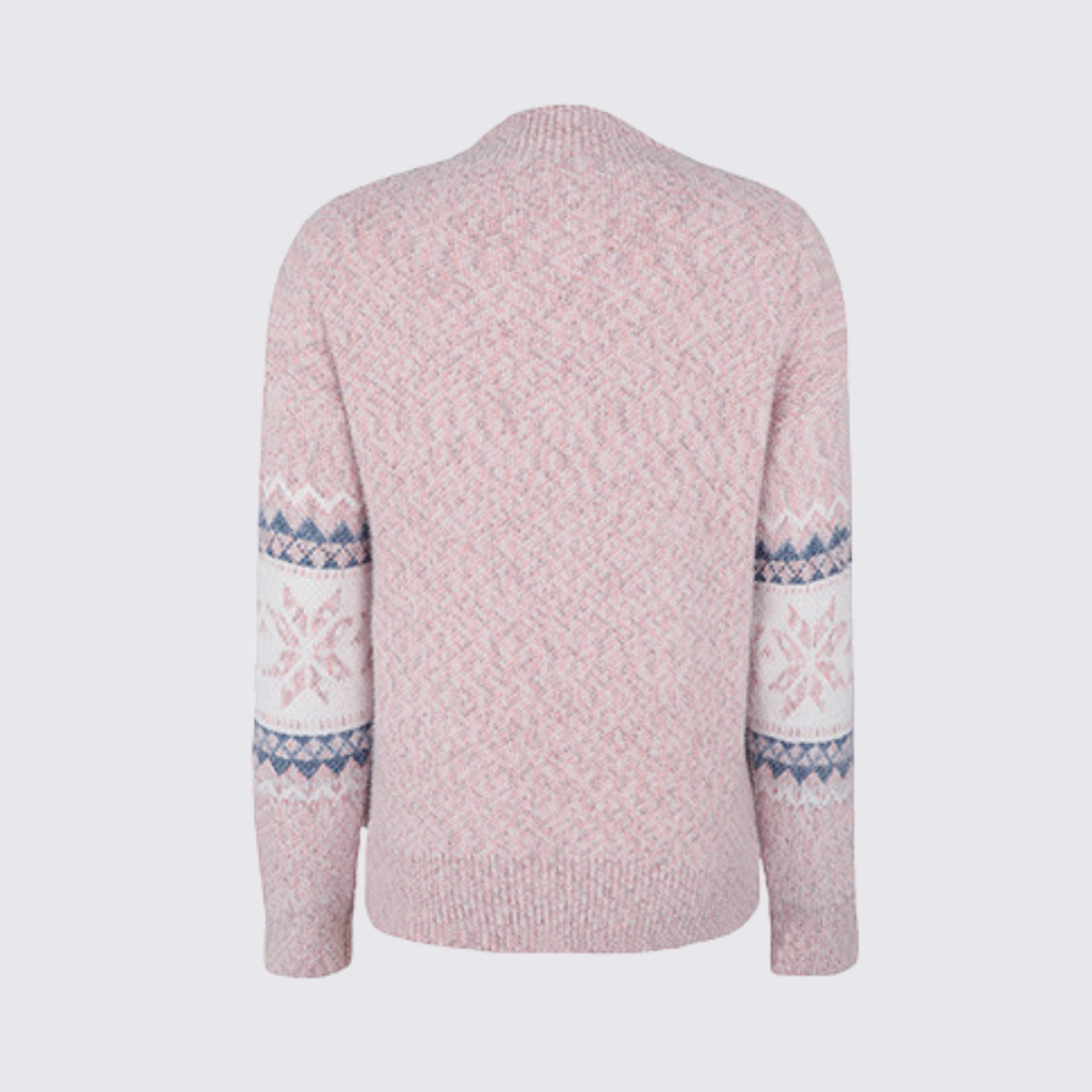 Fair Isle Mock Neck Sweater for Women