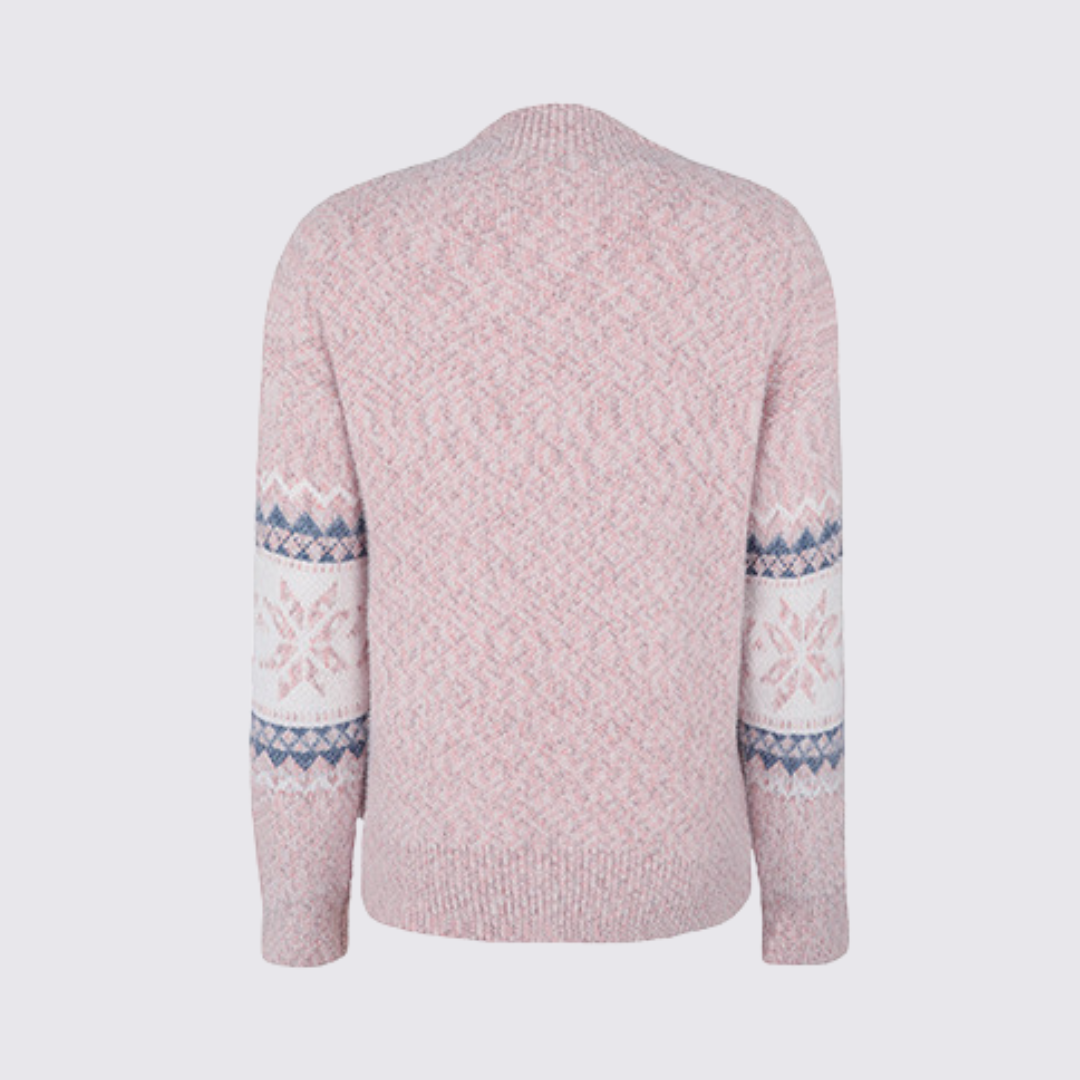 Fair Isle Mock Neck Sweater for Women