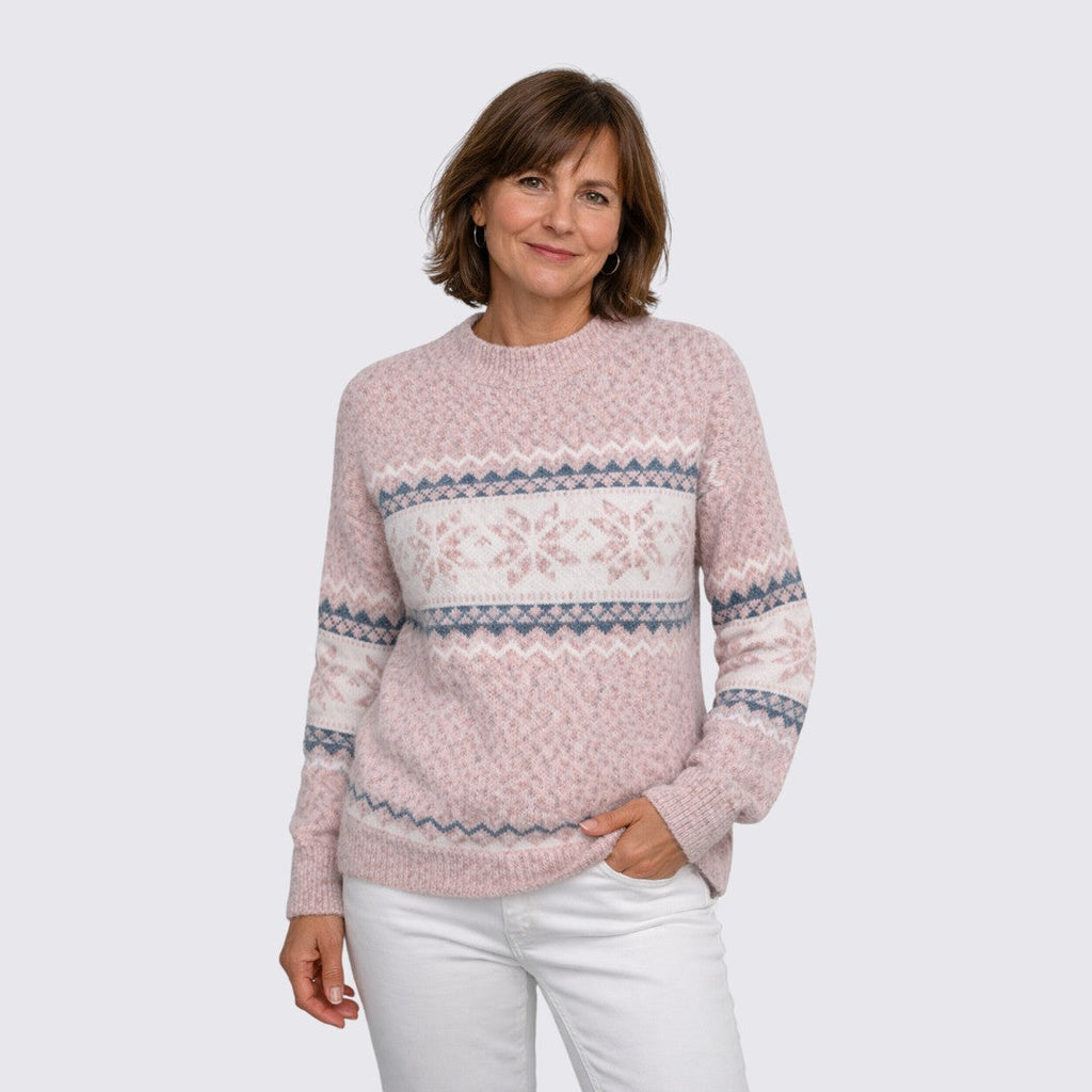 Fair Isle Mock Neck Sweater for Women