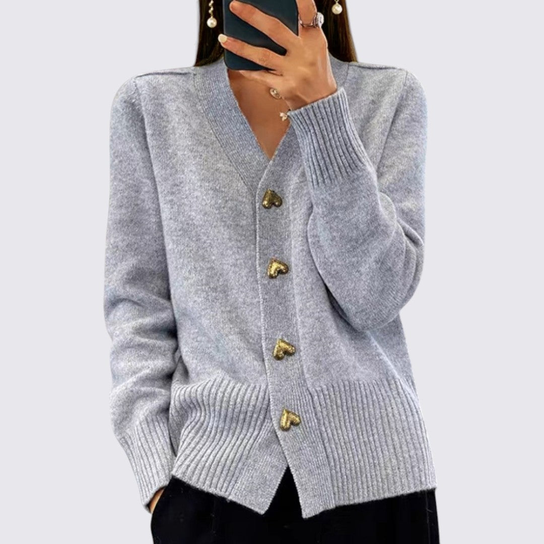 Button-Front Cardigan for Women