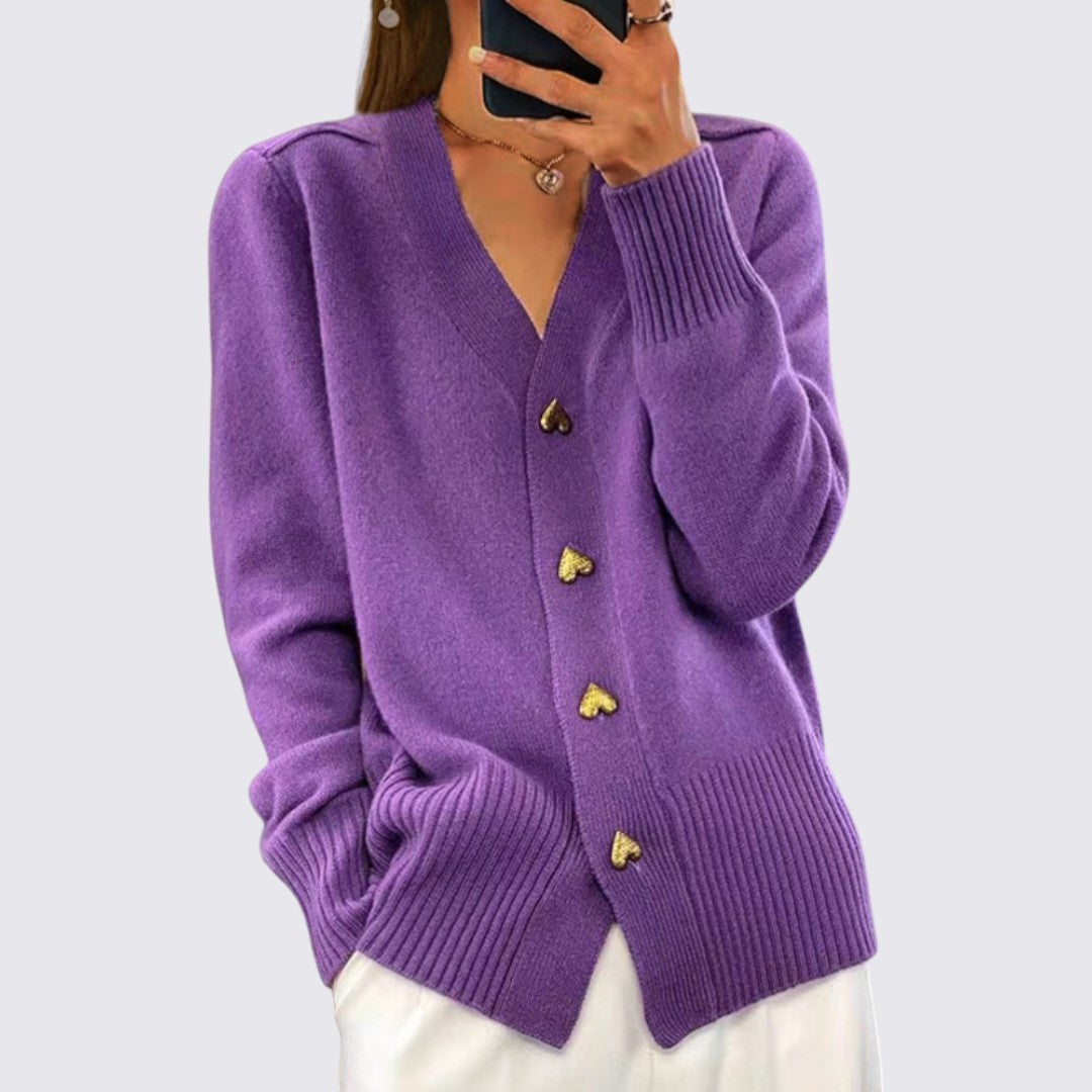 Button-Front Cardigan for Women