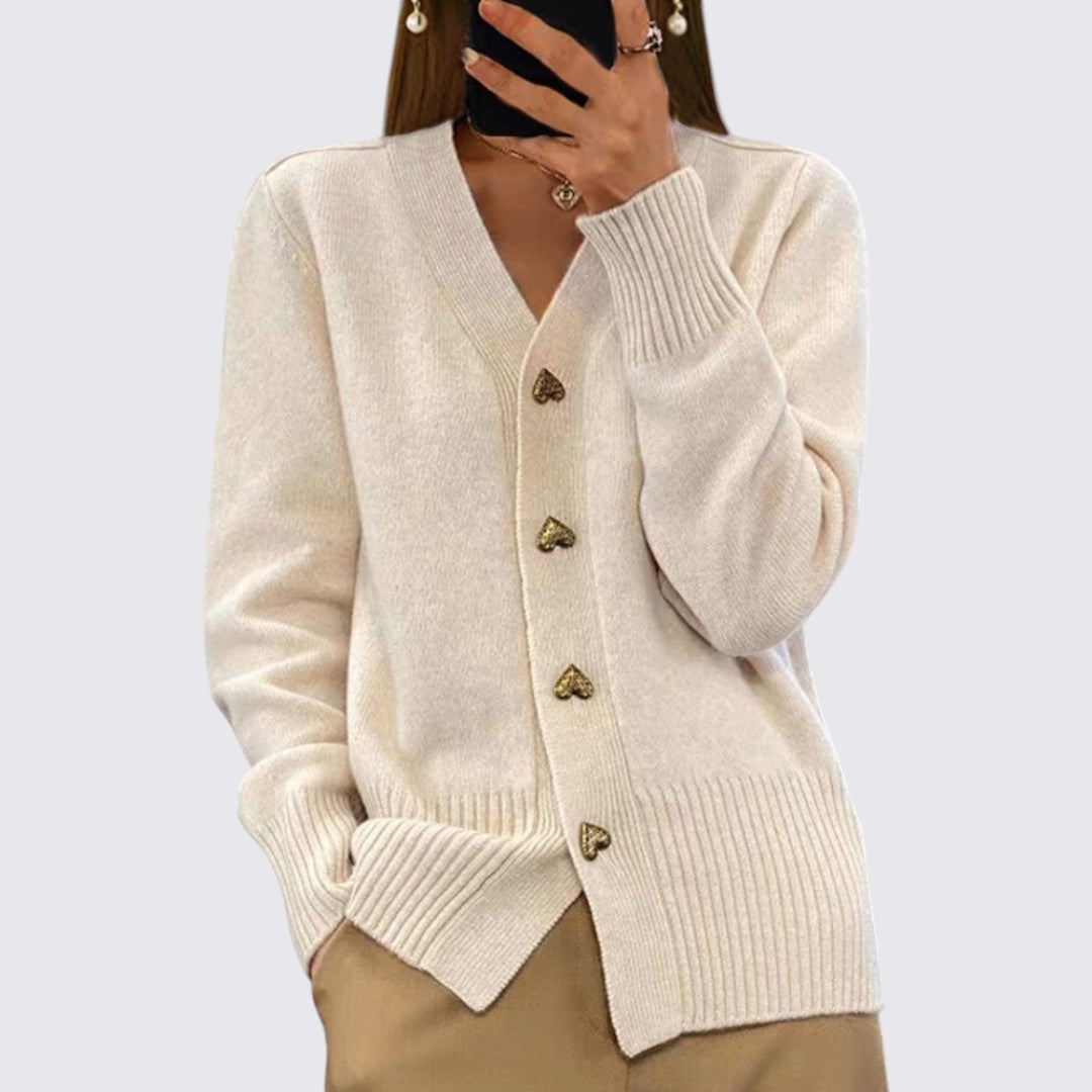 Button-Front Cardigan for Women