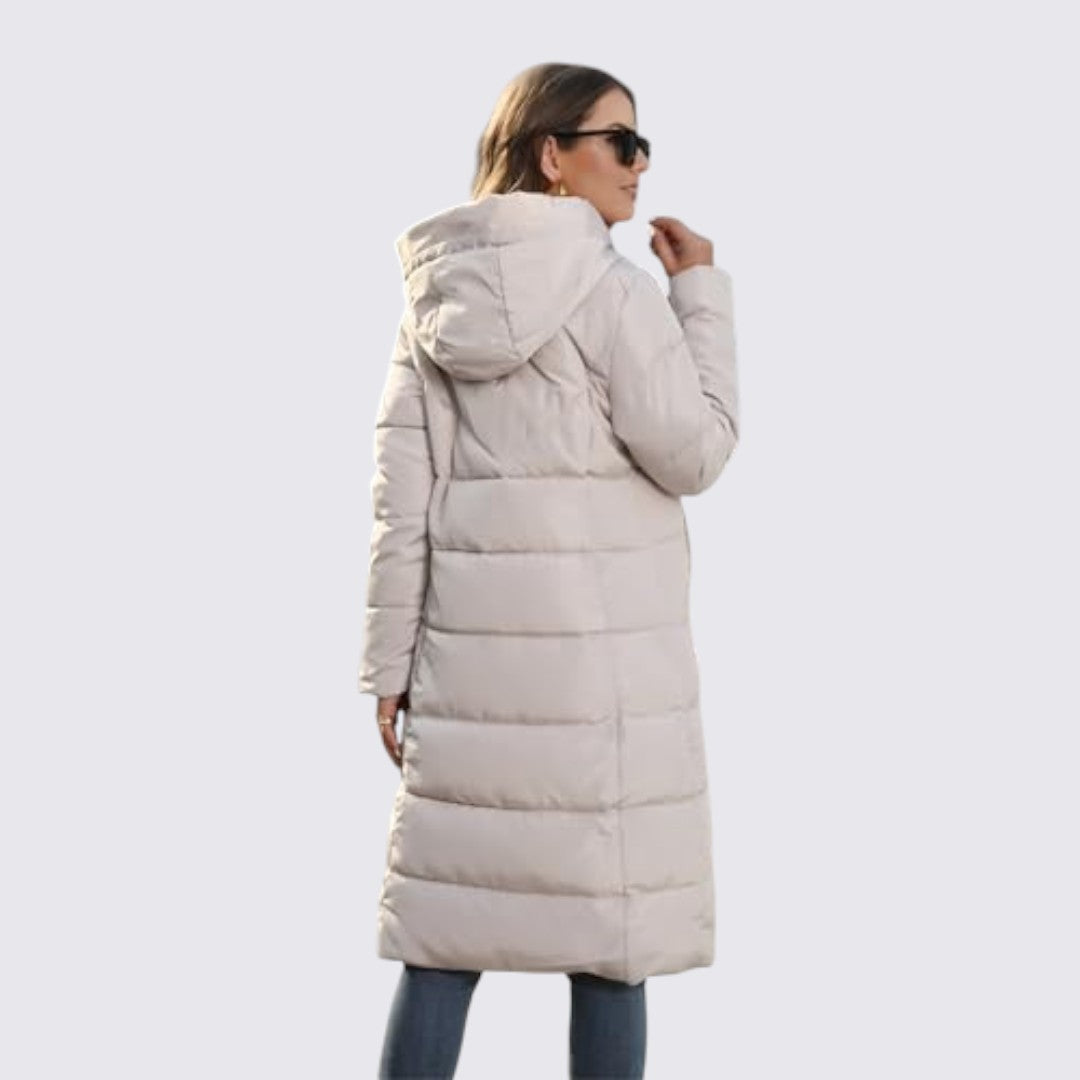 Hooded Puffer Long Coat for Women