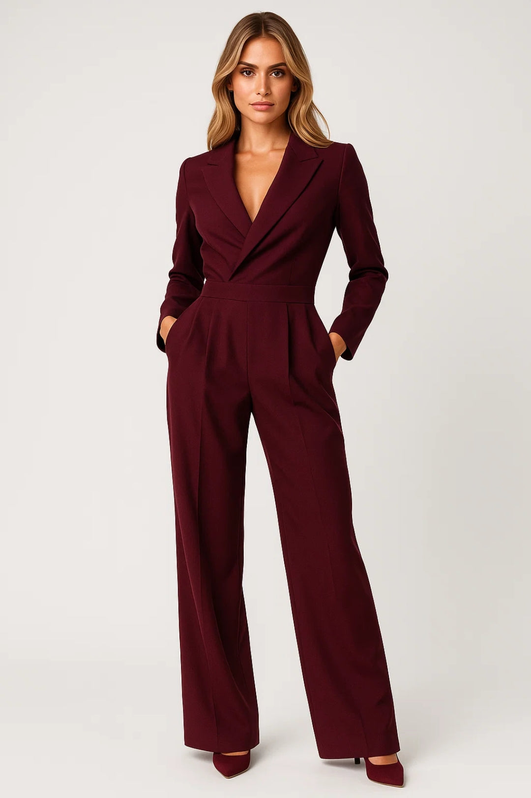 Long Sleeve Wide Leg Jumpsuit for Women