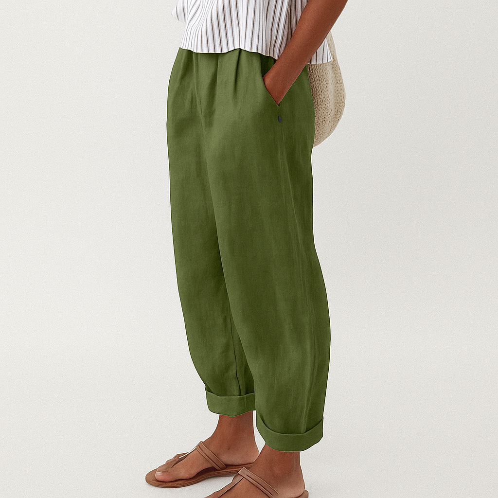 Dini pants with soft line and side pockets