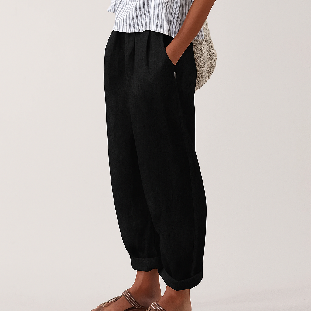 Dini pants with soft line and side pockets