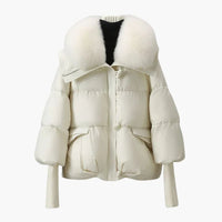 Fur Collar Puffer Jacket for Women
