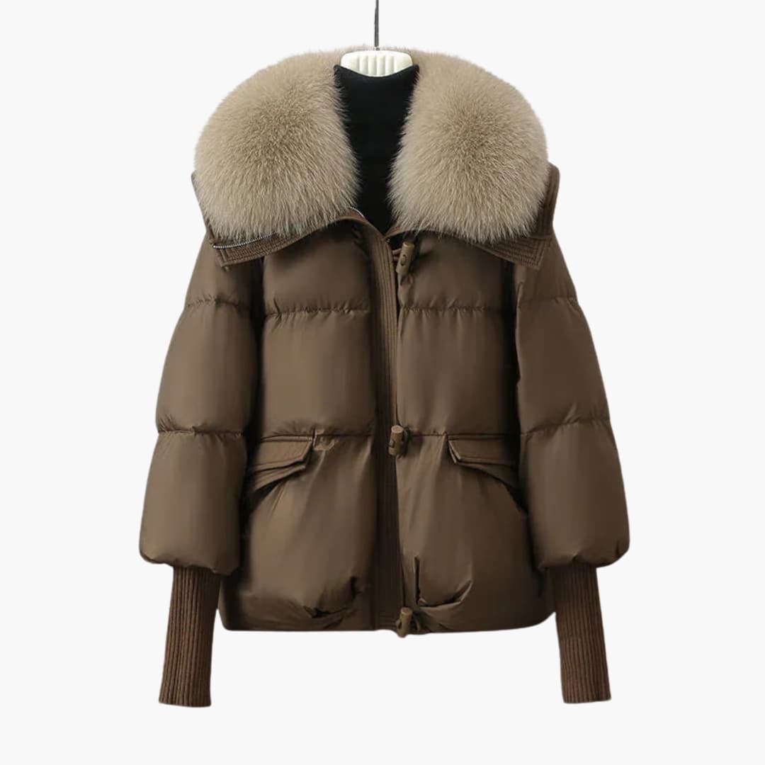 Fur Collar Puffer Jacket for Women