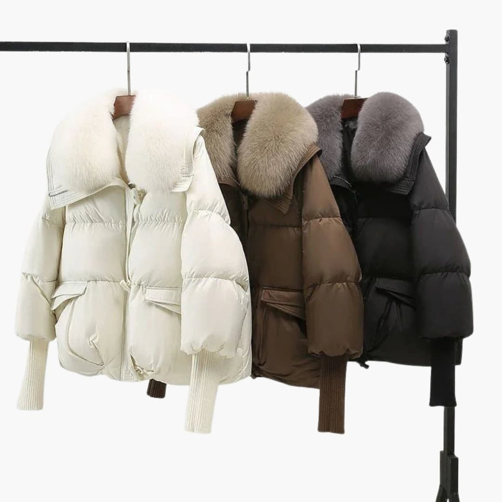 Fur Collar Puffer Jacket for Women