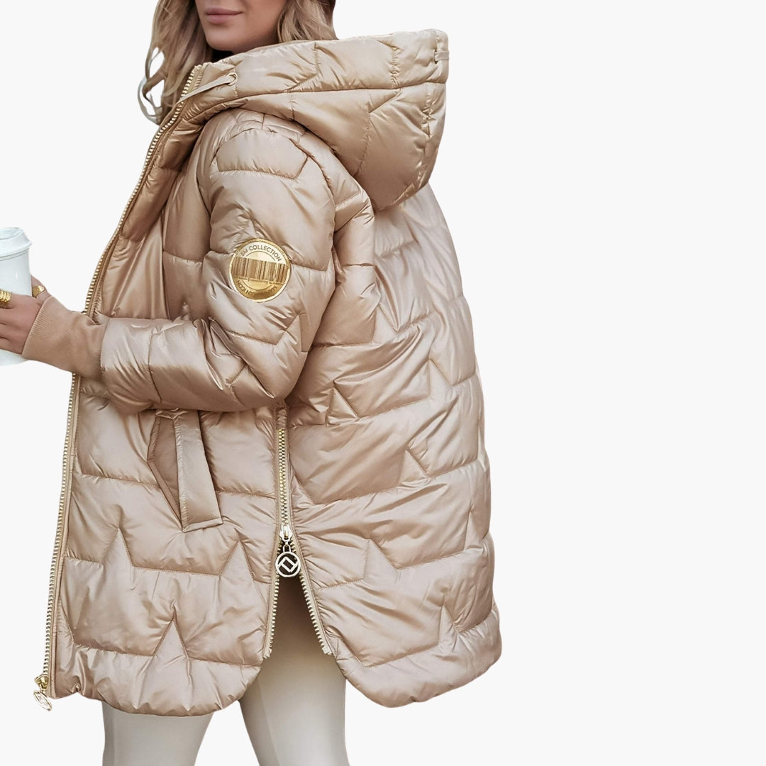 Hooded Quilted Puffer Jacket for Women