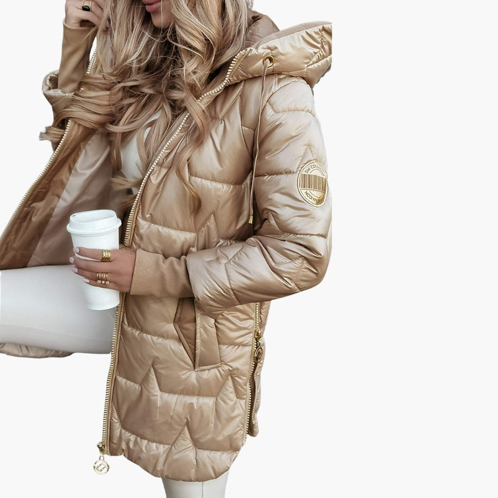 Hooded Quilted Puffer Jacket for Women