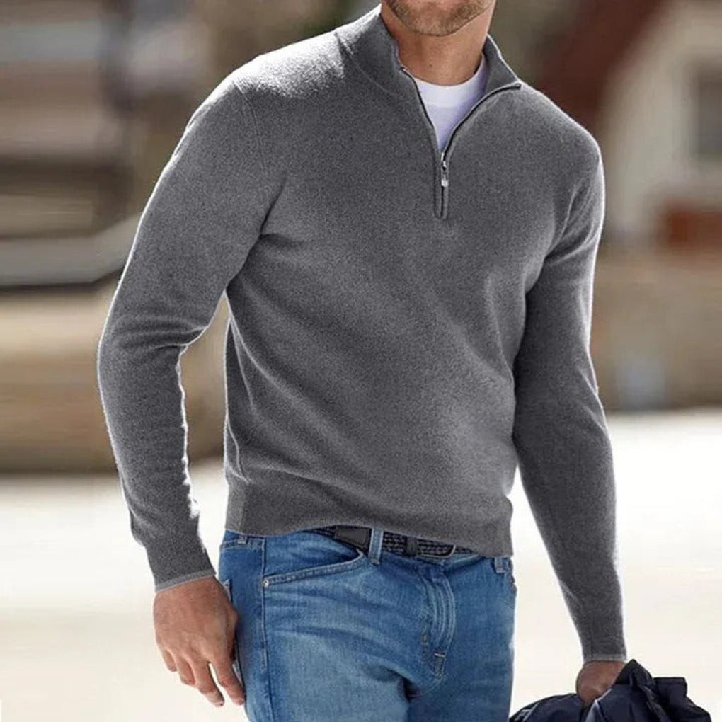 Ferry | Men’s Lightweight Cashmere Zipper Sweater