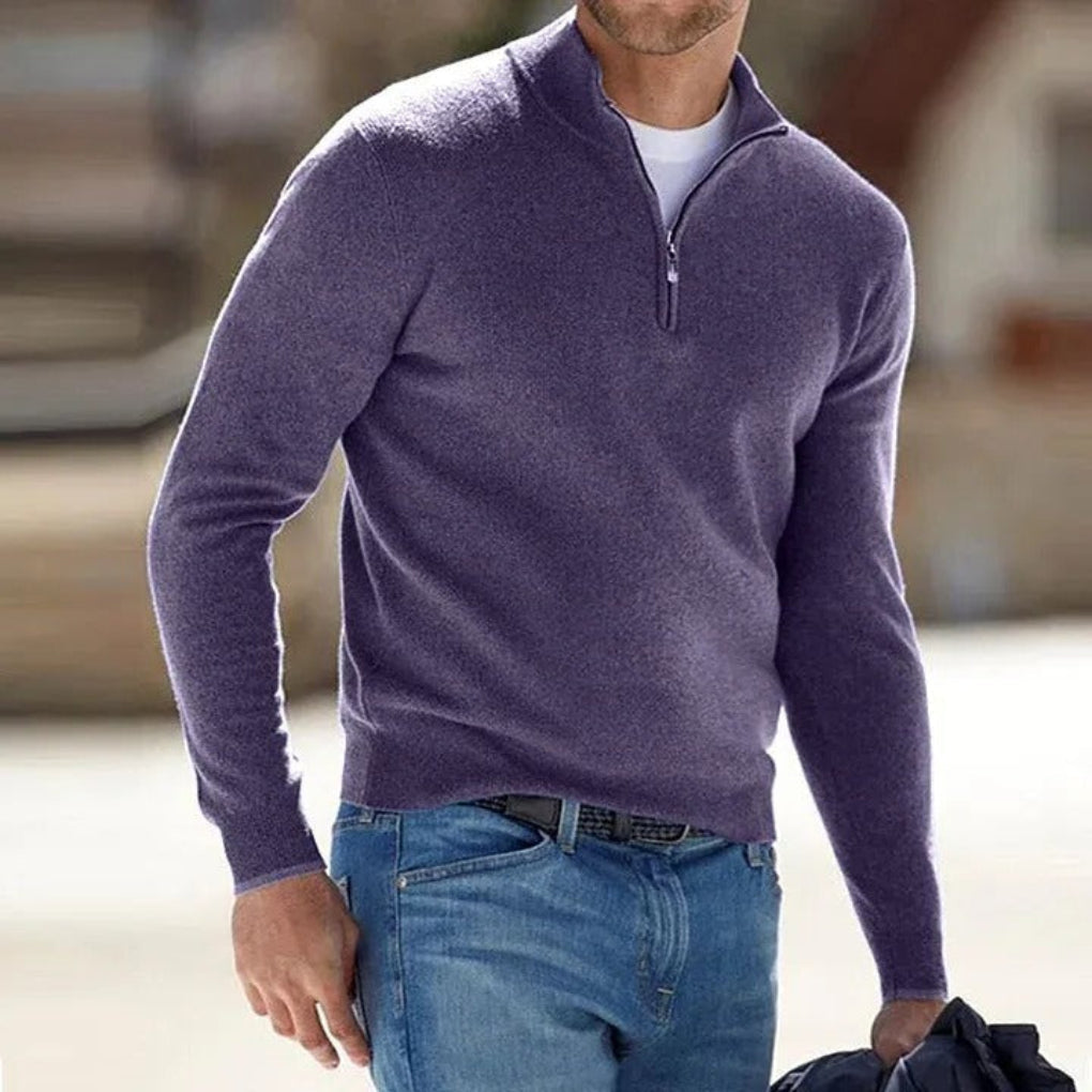 Ferry | Men’s Lightweight Cashmere Zipper Sweater