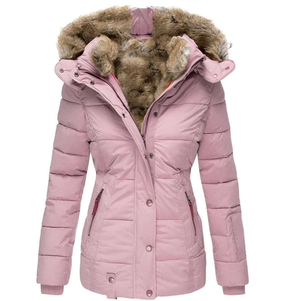 Gabbie | Women’s Winter Puffer Jacket with Fur Hood