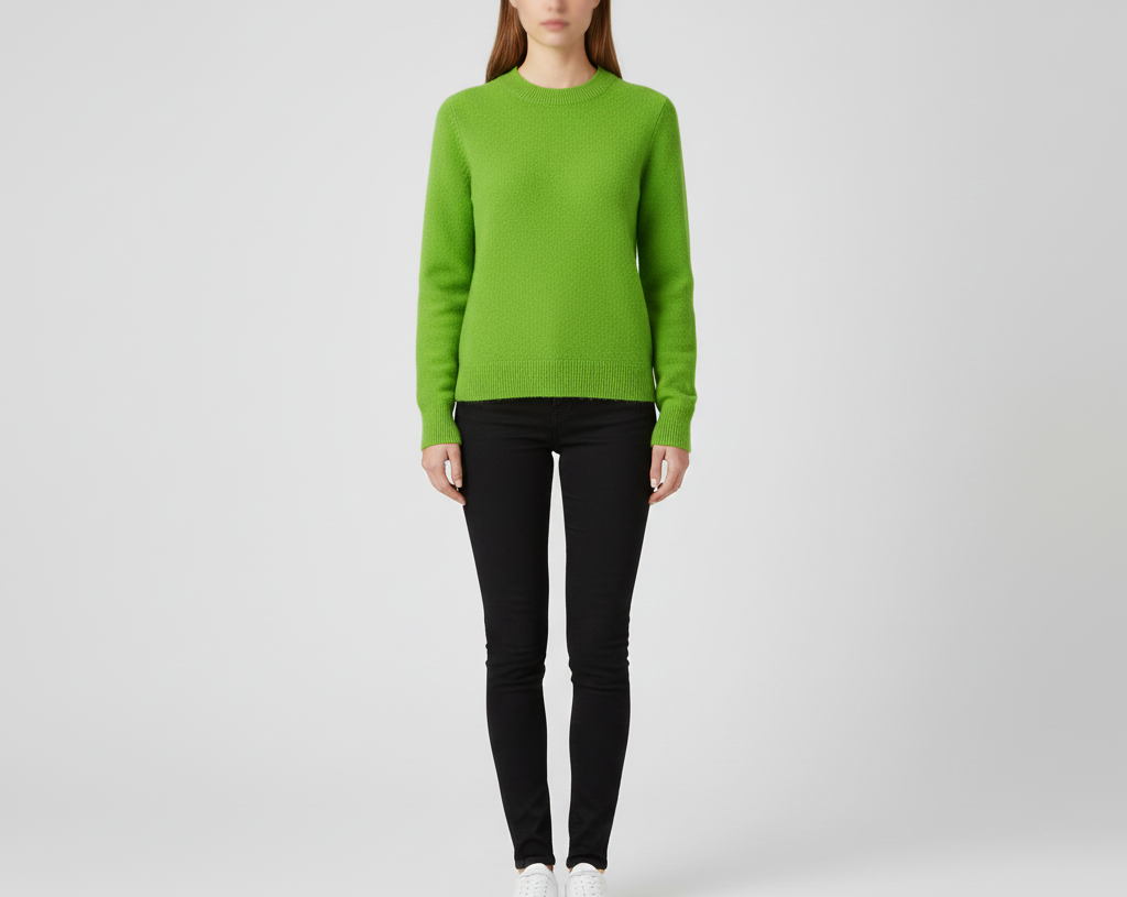 Women's soft cashmere crew neck sweater