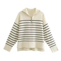 Striped Long Sleeve Sweater for Women