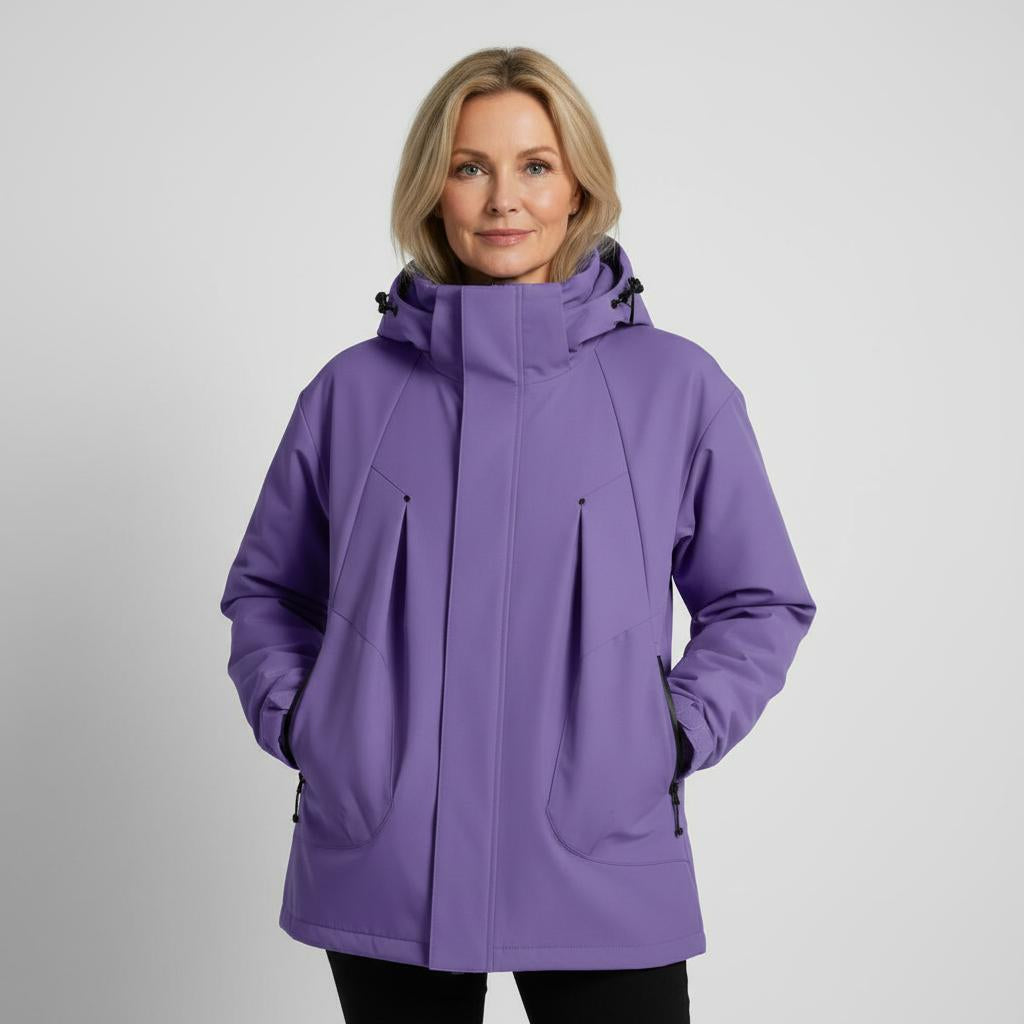 Hooded Mid-Length Jacket for Women