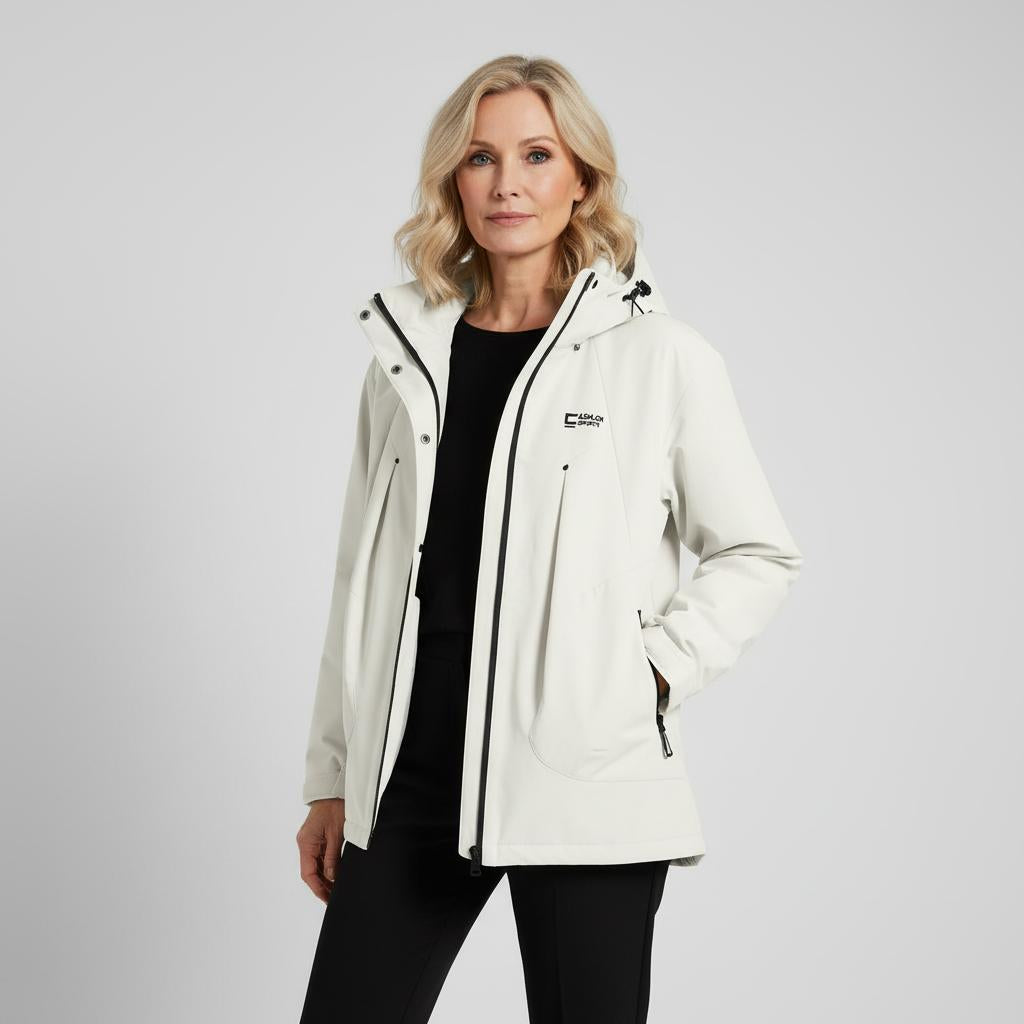 Hooded Mid-Length Jacket for Women