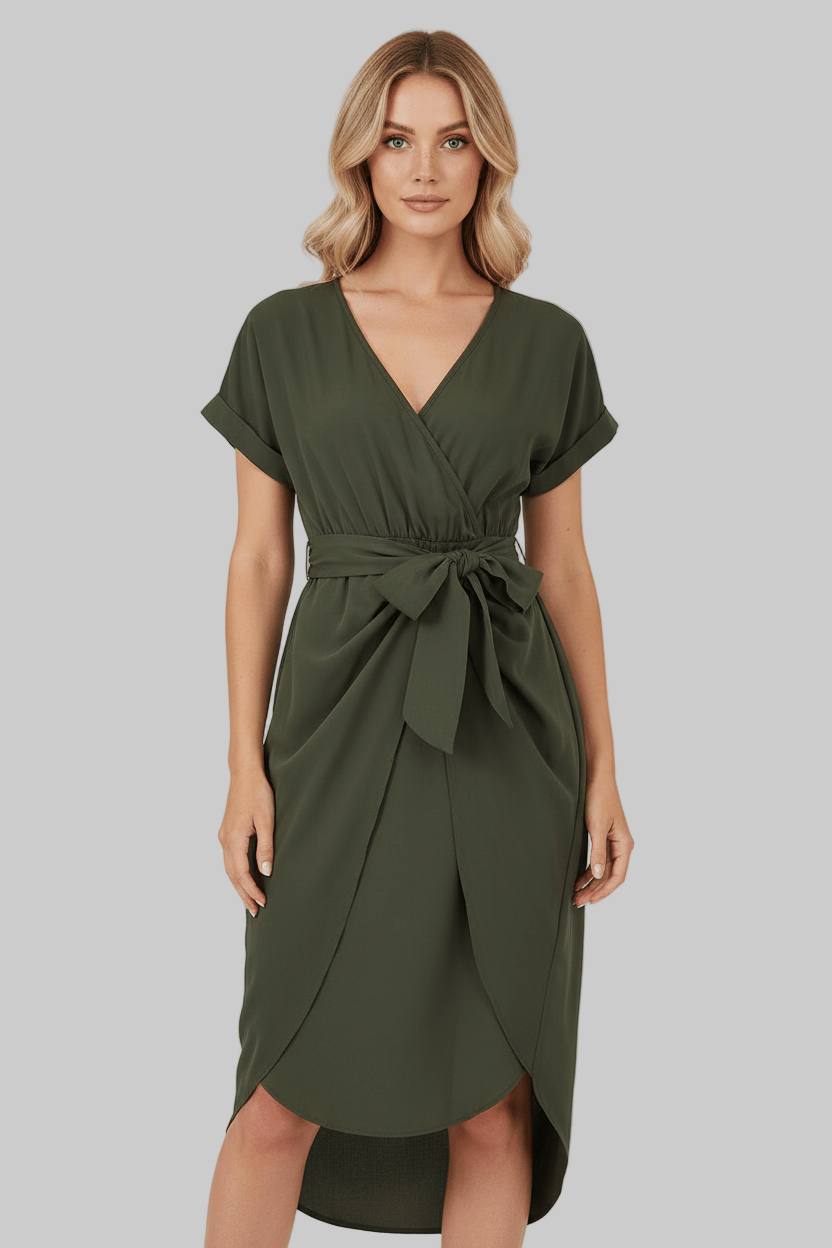 Jolena | Elegant Wrap Midi Dress