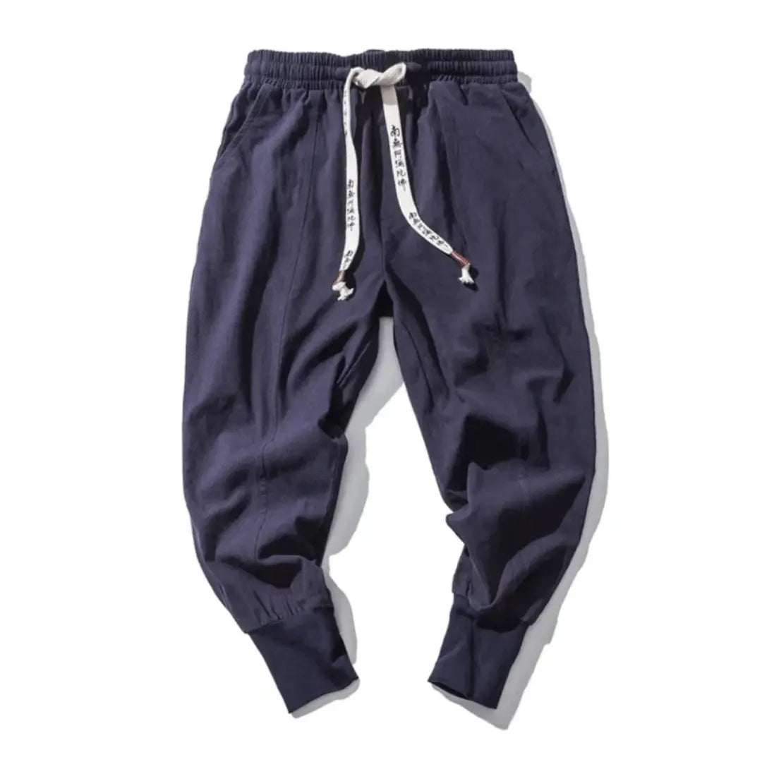 Kenji | Men’s Premium Cotton Blend Drop-Crotch Pants
