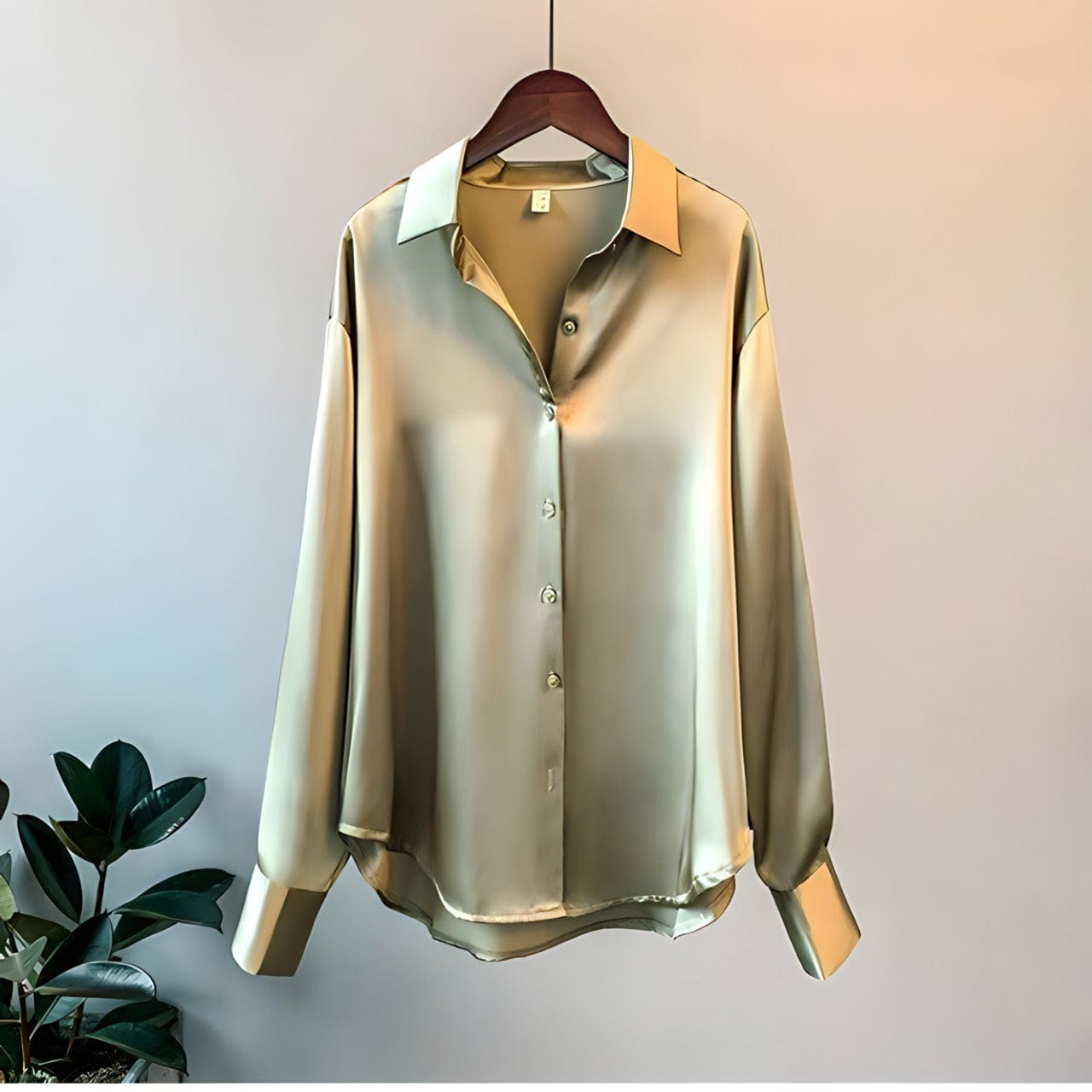 Laura | Women’s Silk-Blend Long-Sleeve Shirt