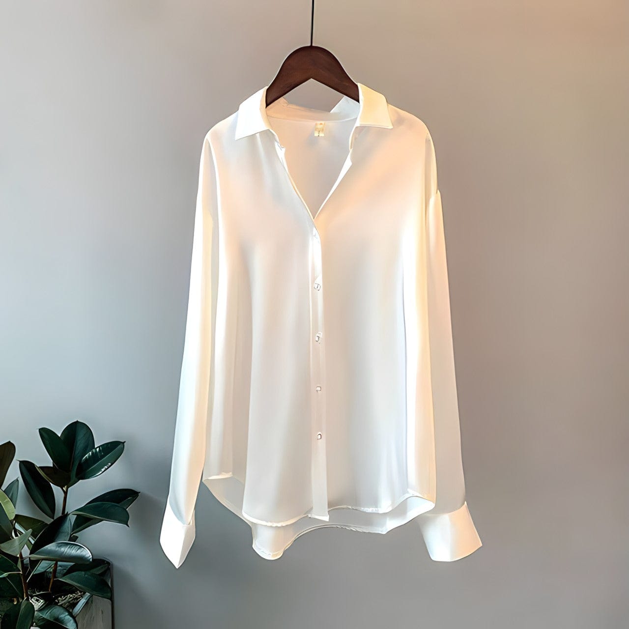 Laura | Women’s Silk-Blend Long-Sleeve Shirt