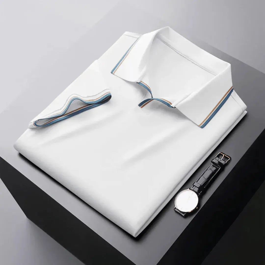 Levie | Men’s Contrast-Trim Polo Shirt