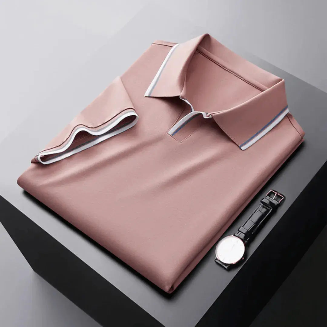 Levie | Men’s Contrast-Trim Polo Shirt