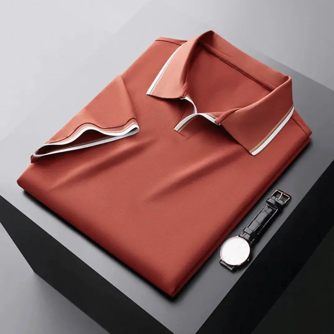 Levie | Men’s Contrast-Trim Polo Shirt
