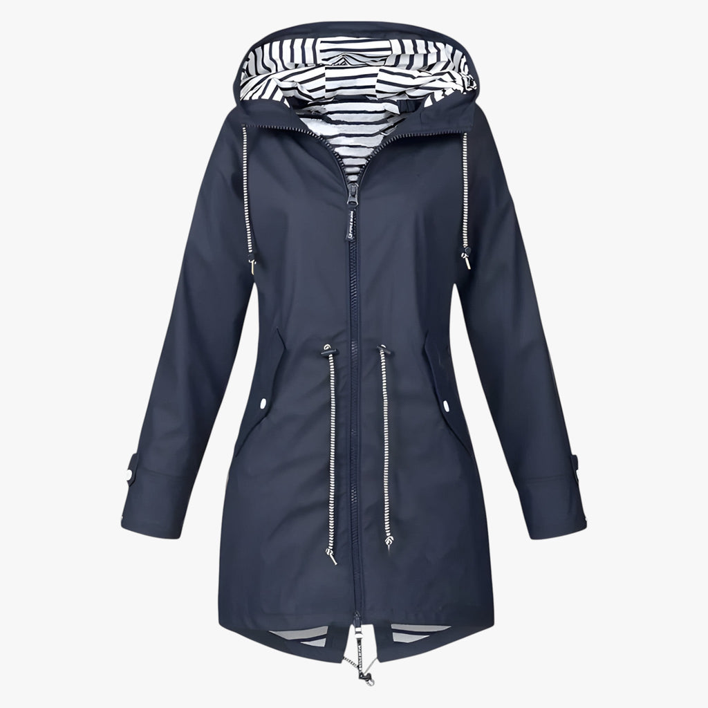 Beatrice | Waterproof parka - Adjustable fit with striped hood lining