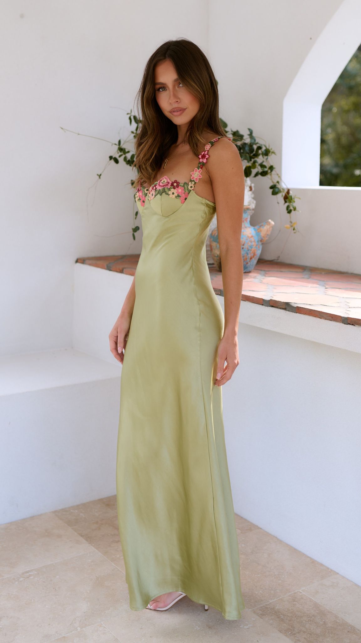 Maribella | Women’s Floral Embroidered Maxi Dress