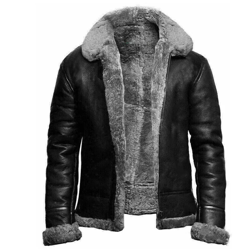 Noah | Men’s Black Shearling Leather Jacket