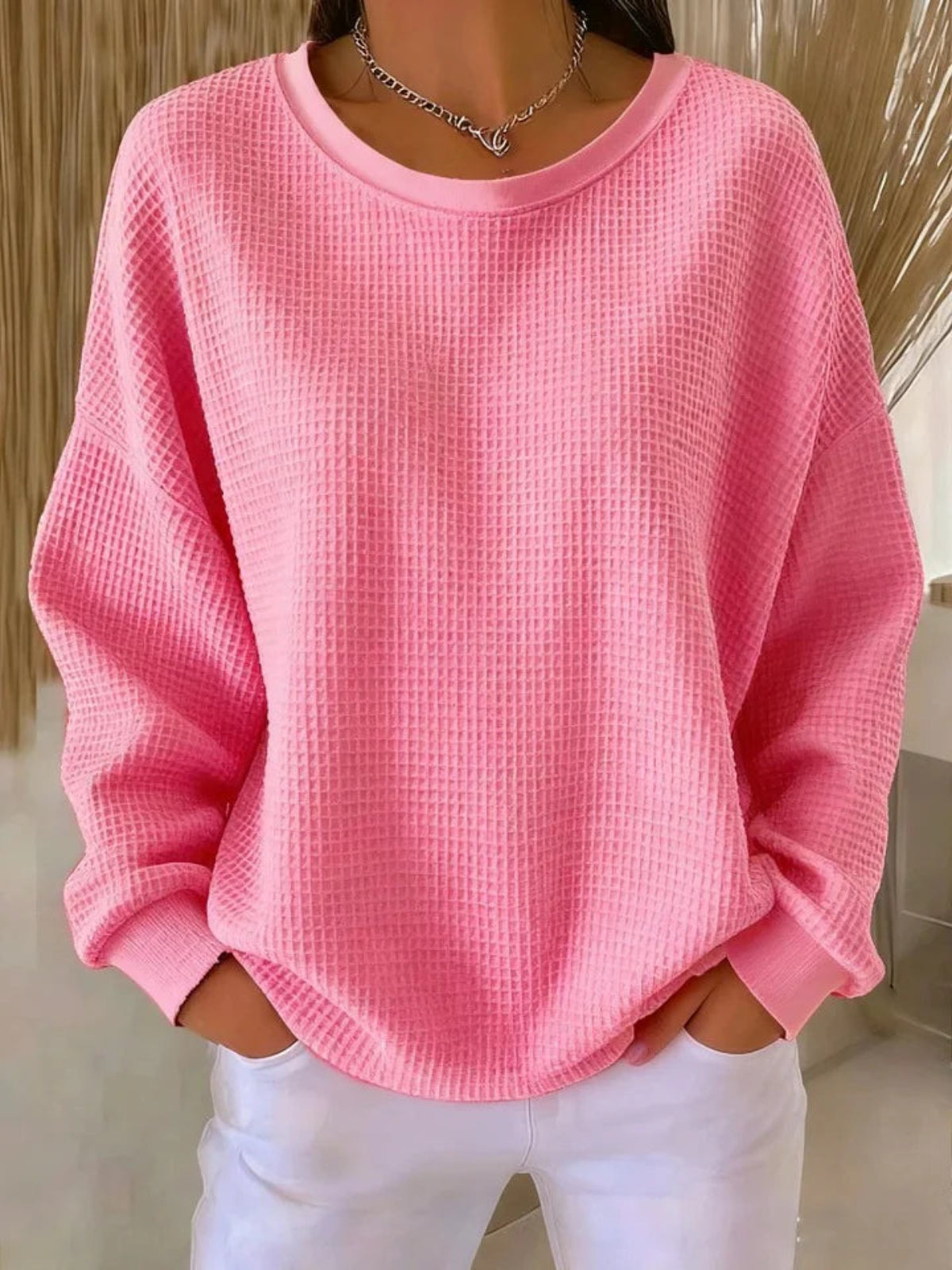 Classic Sweater for Women – Relaxed Fit Soft Everyday Jumper