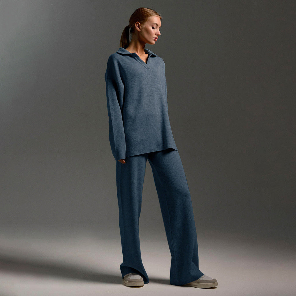 Collared Knitwear Sweater for Women