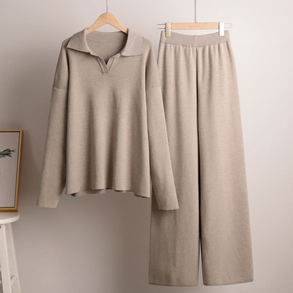 Collared Knitwear Sweater for Women